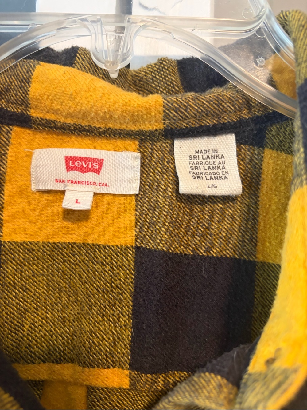 Levi's Yellow and Black Buffalo Check Button-Down Shirt - Picture 3 of 5